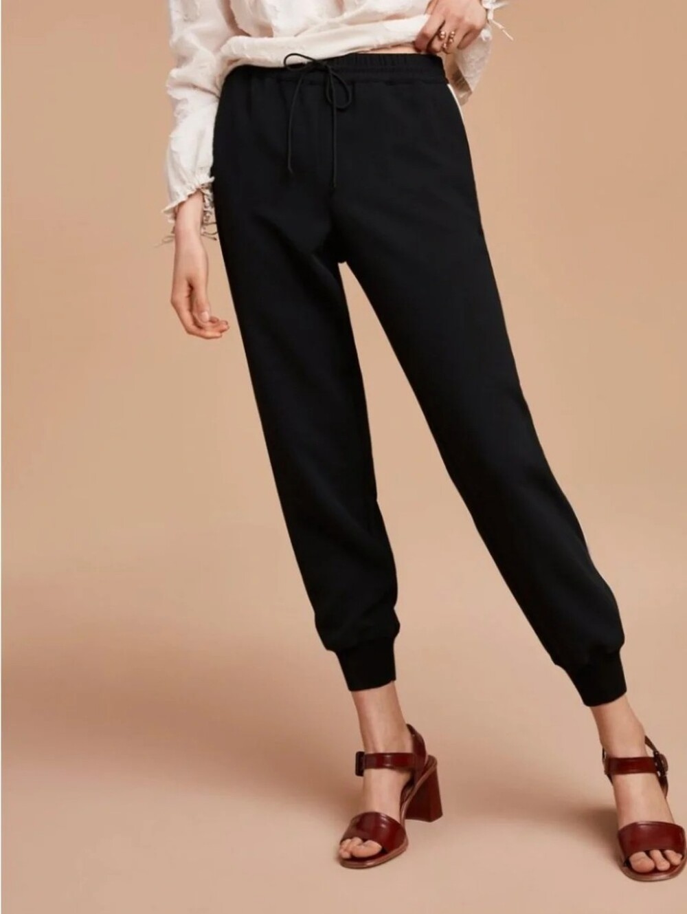 Wilfred Black Drawstring Joggers for Women